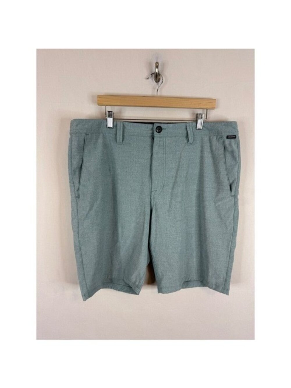 Volcom Surf & Turf Hybrid Shorts Mens 38 Green Heather 4-Way Stretch
